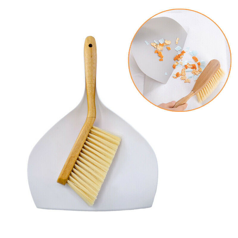 Desktop cleaning kit mini bamboo dustpan combo set household garbage shovel
