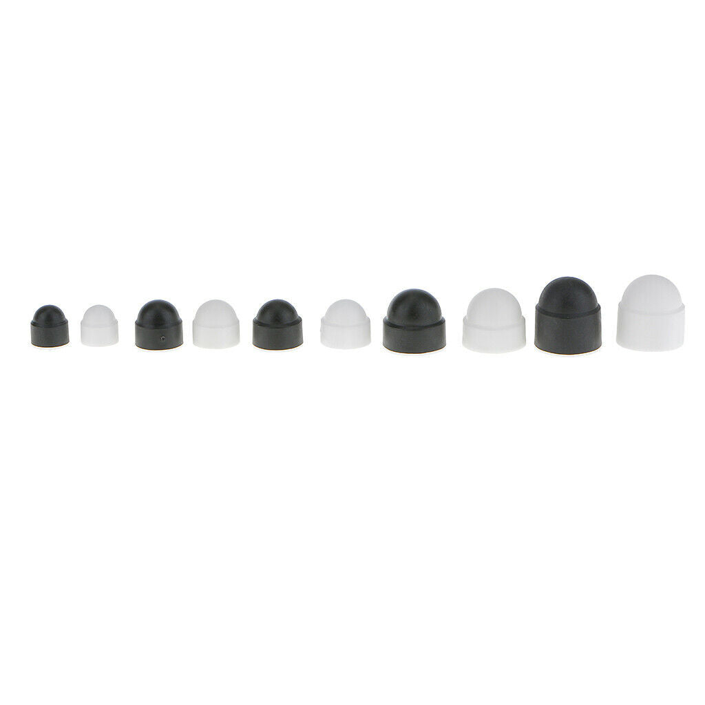 20x M6 Button Head White Dome Bolt Nut Protection Caps Cover Hexagon Screws