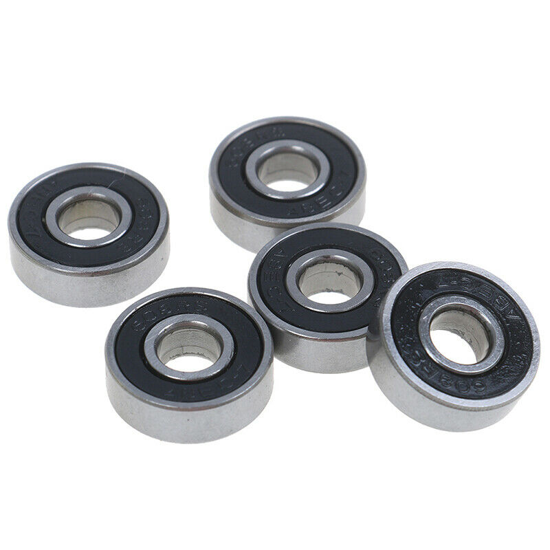 5Pcs Black ABEC-7 608RS Skateboard Roller Sealed Ball Bearings 8x22_AUA Gt NC