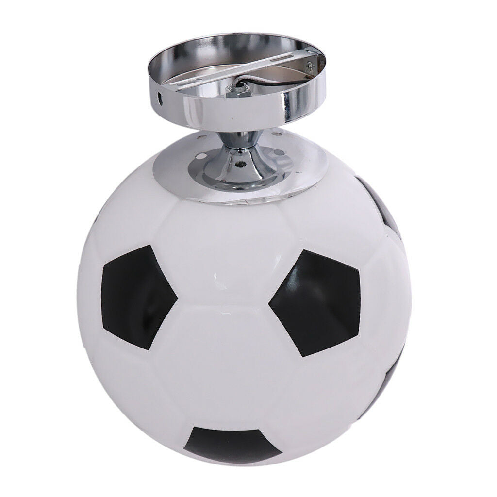 Kids Glass Football Lampshade Study Bedroom Living Room Ceiling Soccer Lamp