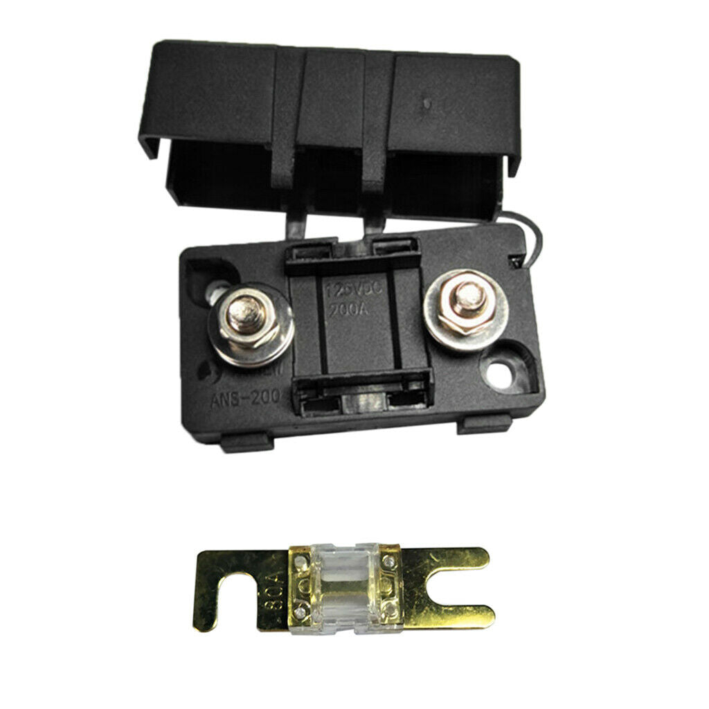 Automotive Car Mini ANS Fuse Holder Fusebox Block Dustproof Cover 30A+80A