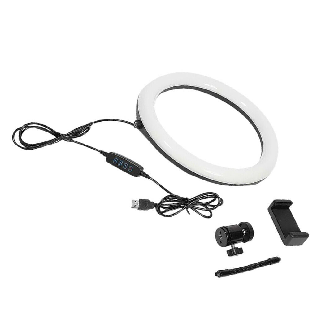 LED Video Light Kit, USB Ring Lamp 3200K/5500K Dimmable Photography Accessory