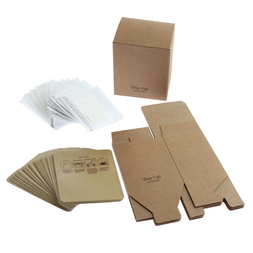 50 Sets Disposable Hanging Ear Drip Coffee Tea Filter Bag Single Serve Bags
