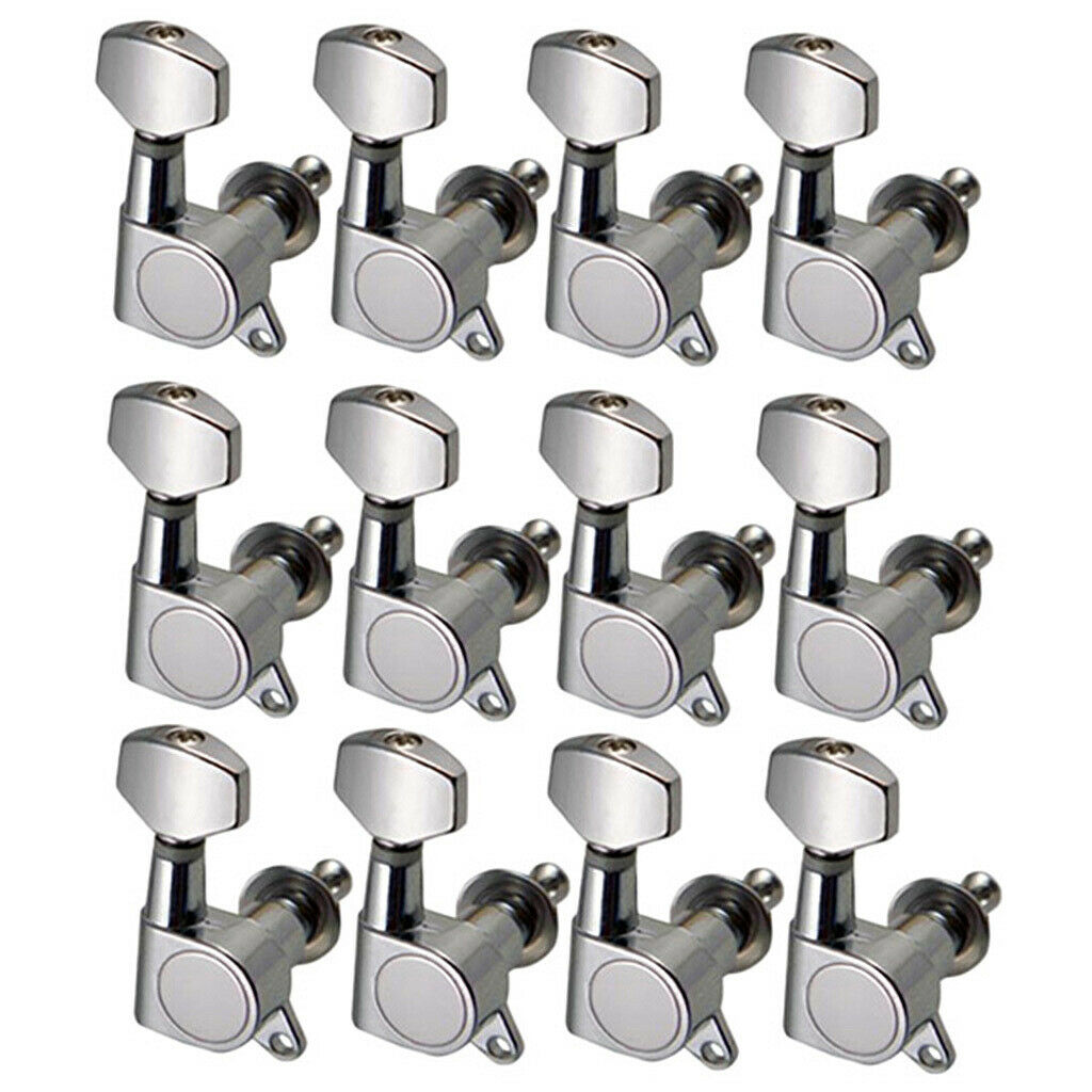 Chrome Enclosed Guitar Tuning Pegs Tuners for
