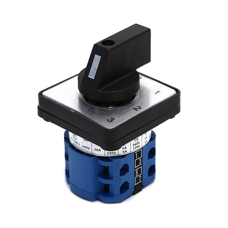 440V 20A 4-Position 0-1-2-3 Rotary Selector Changeover Switch Stock LW26-20/2 Qx