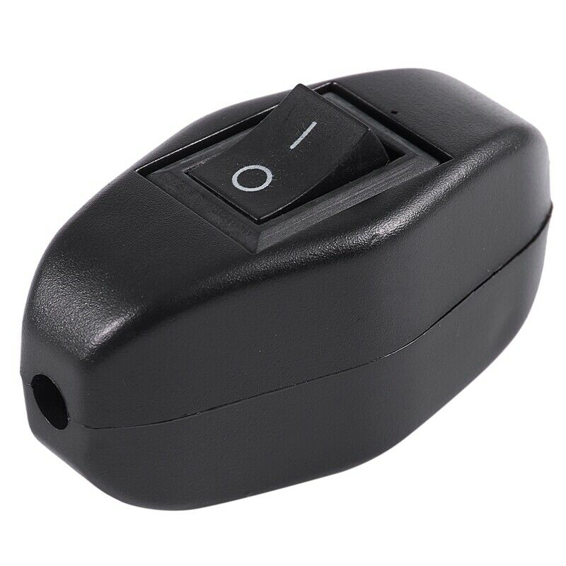 Black Bedroom On Off Button In Line Switch 6A/250VAC 10A/125VAC F8J5