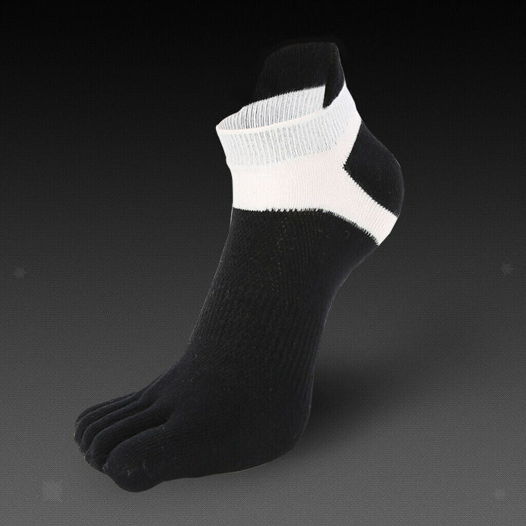 4x Soft Unisex Low Cut Five Toe Socks Net No Show Athletic Yoga Ankle Socks