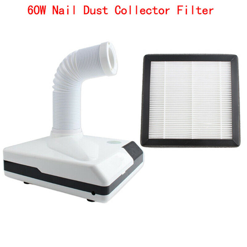 60W Nail Dust Collector Filter Manicure Screen Plate Suction Nail Vacuum Clea Lt