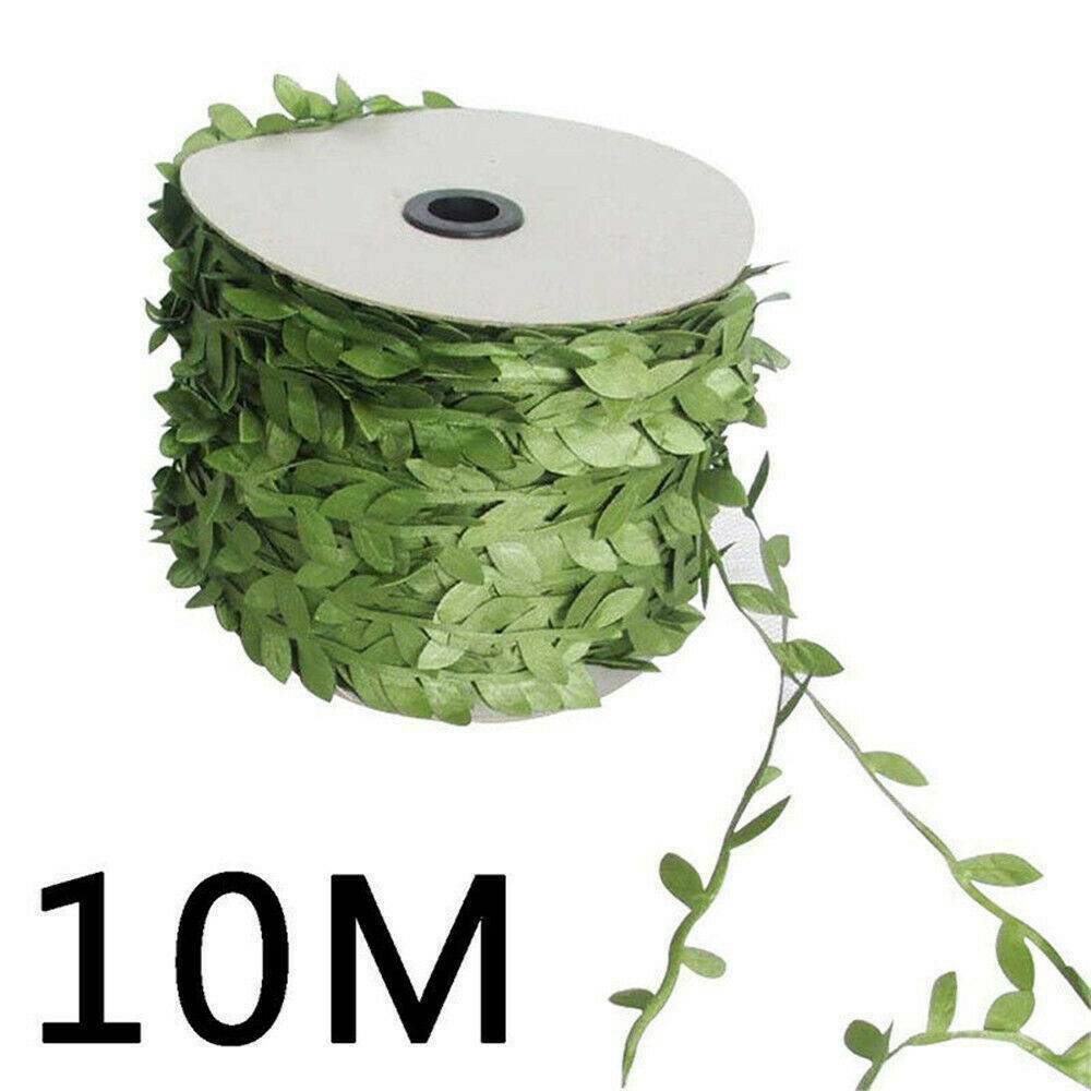 10M DIY Craft Artificial Leaf Vine Garland Plant Wreath Foliage Green DIY Decor~