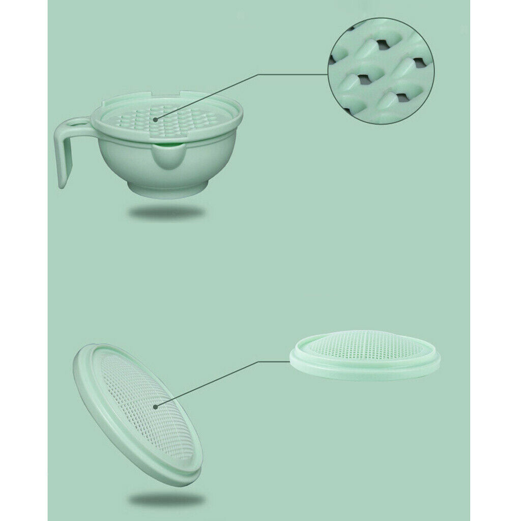 Baby Kids Grinding Bowls Learn Dishes Handmade Grinding Tool Food Fruit