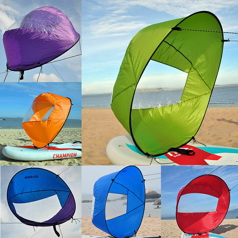 42" Portable Downwind Wind Paddle Instant Popup Board Kayak Sail - Green