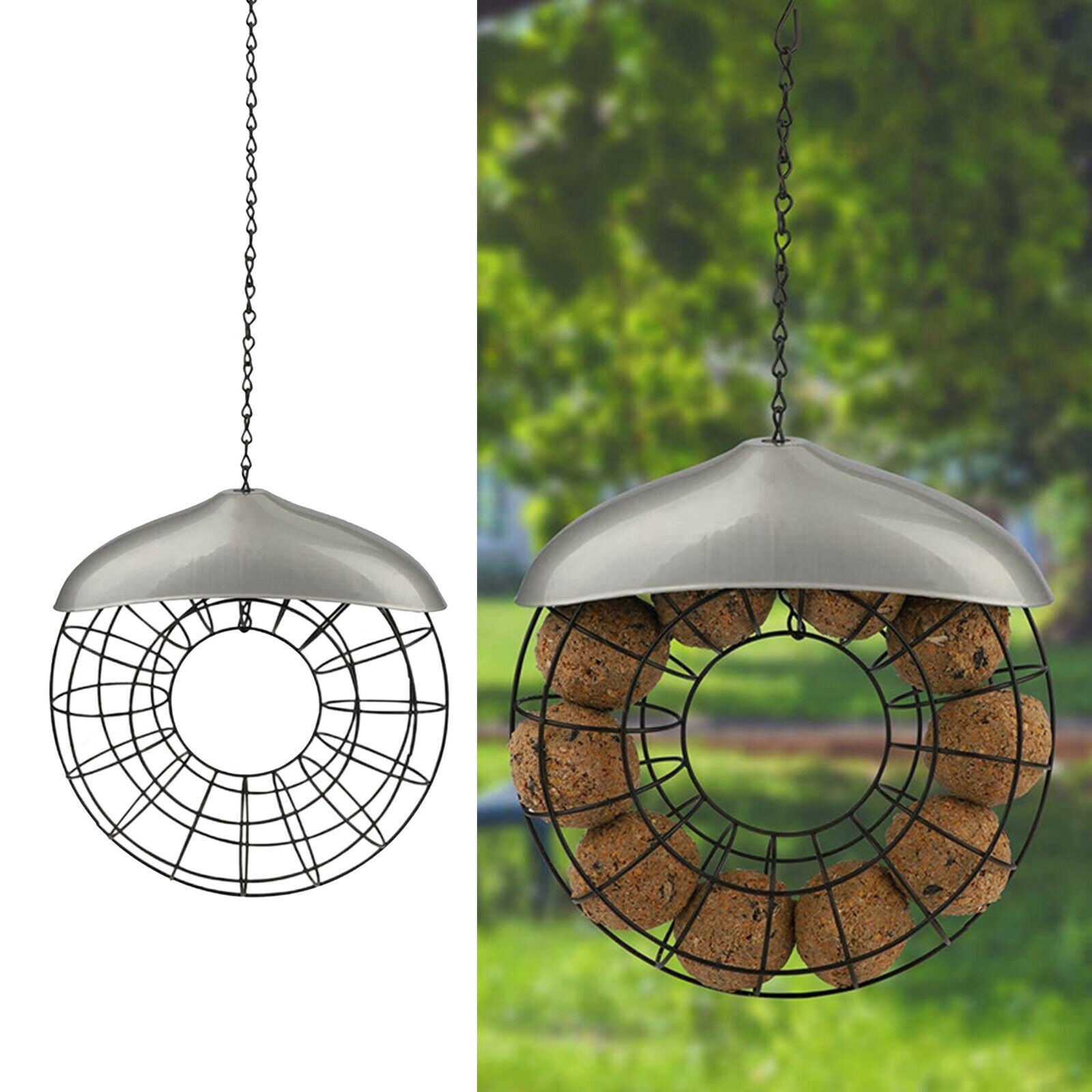 Bird Feeder Feeding Container Hanging Feeder for Yard Patio Garden
