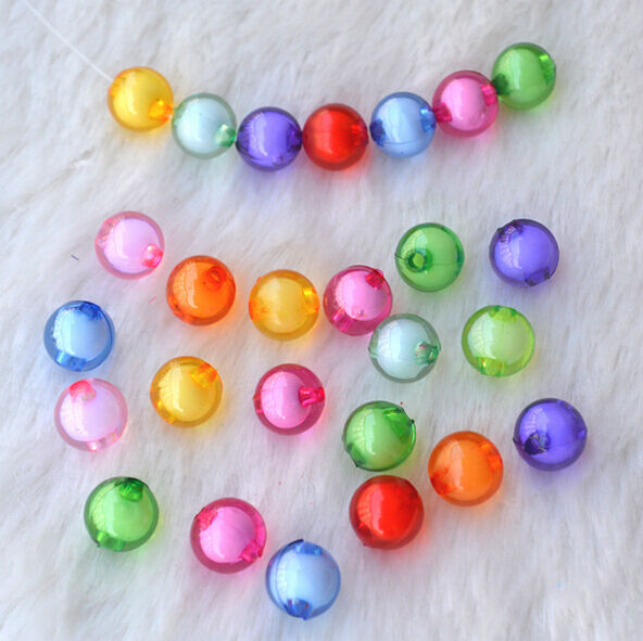 200pc Mixed Colors Round Acrylic Beads Craft / Kids Embellish Jewelry Mak 8mm