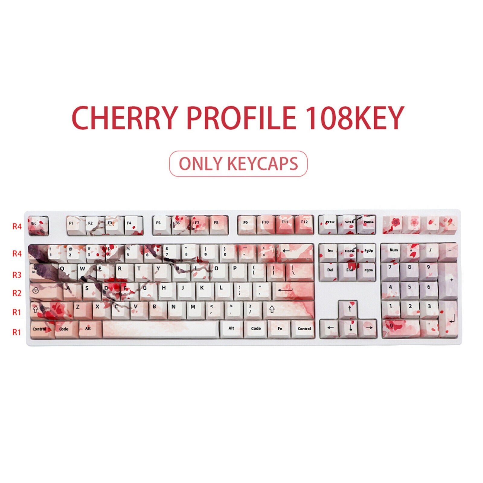 DIY PBT 108 Keys Keycaps Cover for 68 72 Gaming Mechanical Keyboard Professional