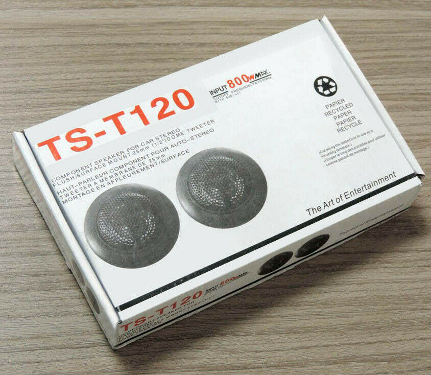 TS-T120 800W 7/8" Component Dome Car Audio Stereo Tweeter Speaker Systems New
