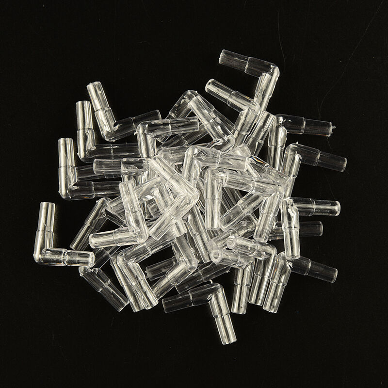 10pcs Clear Elbow Connector Fish Tank Aquarium Air Line Tubing Connecto.l8