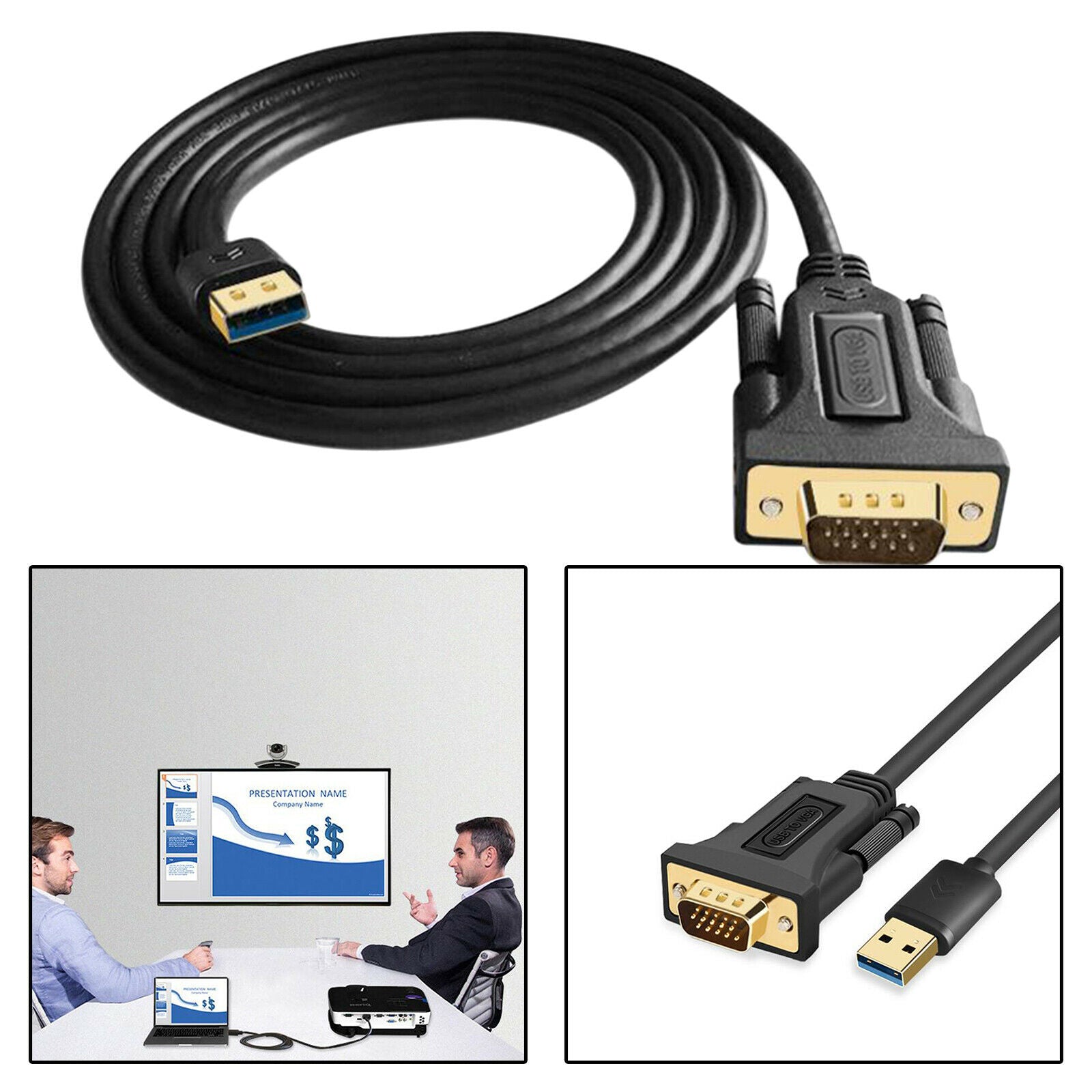 USB 3.0 to VGA adapter cable 1080P monitor display converter adapter cable 2