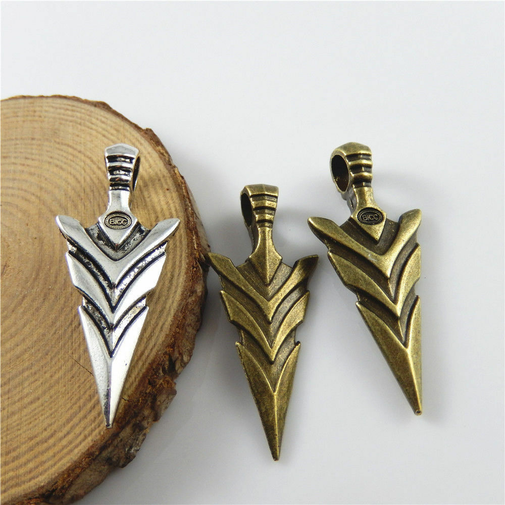 6 pcs Mix Lot Retro Sword Alloy Charm Pendant Jewelry Making Dangle 46*19*9mm