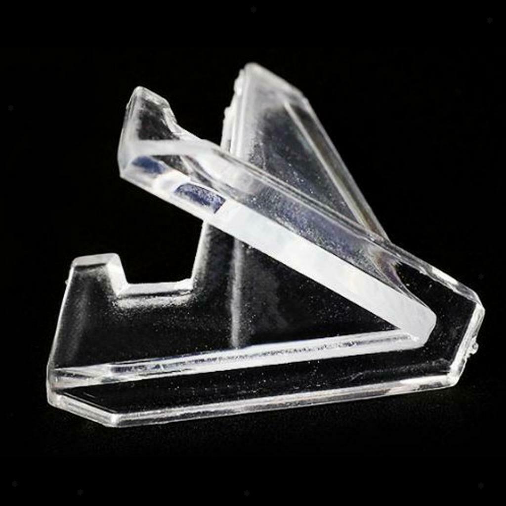 5Pcs Clear Coins Display Stands Holder for Medallions Lighters Poker Chips
