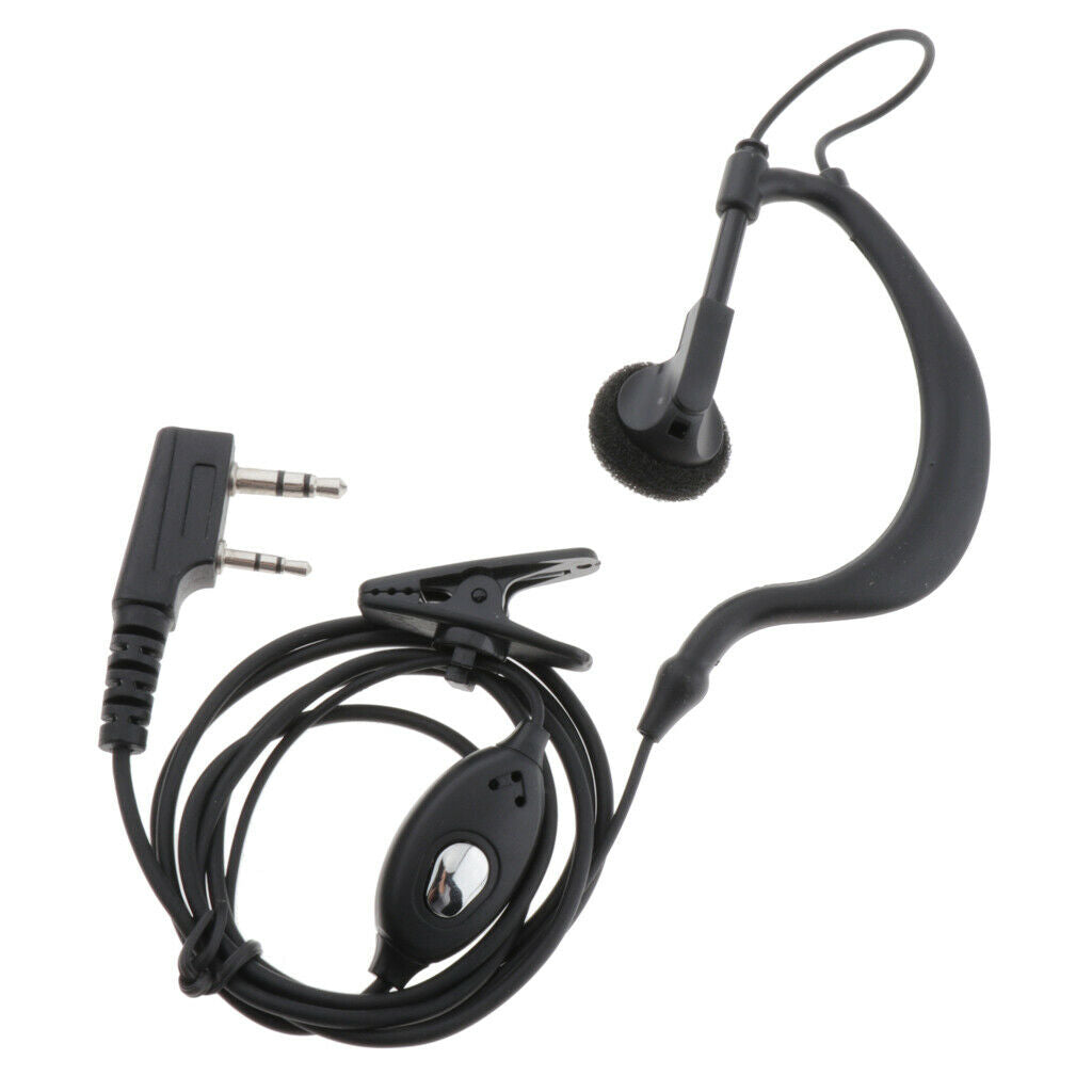 2PC 2 PIN Earpiece Ear Hook Interphone Earphone for BAOFENG UV5R+ BF-888S