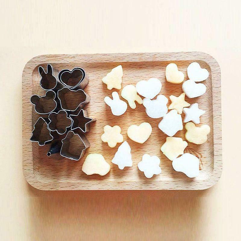 10pc/set Vegetable Fruit Mini Cutters With Hedgehog Shape Box Cake Cookies Mold