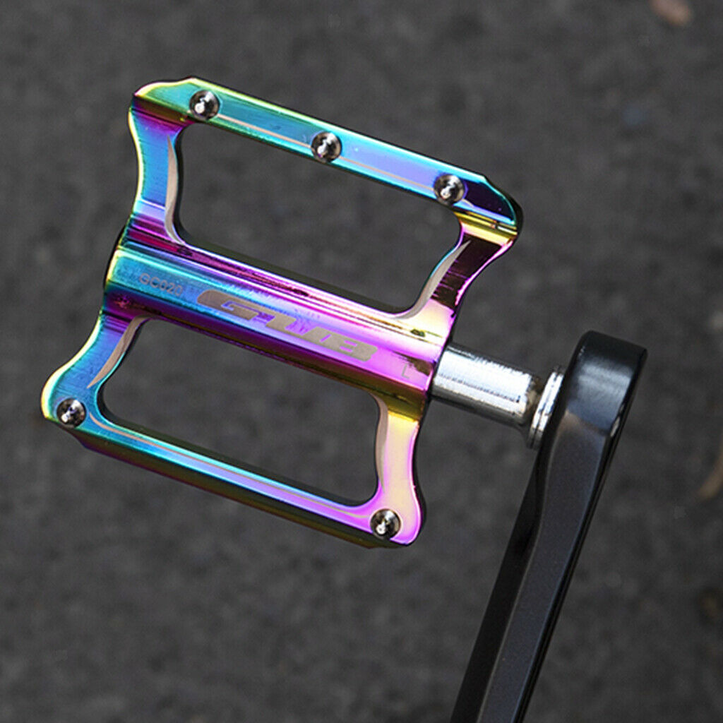 1Pair Bicycle Pedals Metal Flat Platform 9/16'' Inch 14mm for Road Mountain Bike