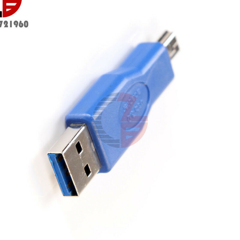 Blue USB 3.0 Male to Mini Male 10Pin M/M Data Cable Adapter Connector