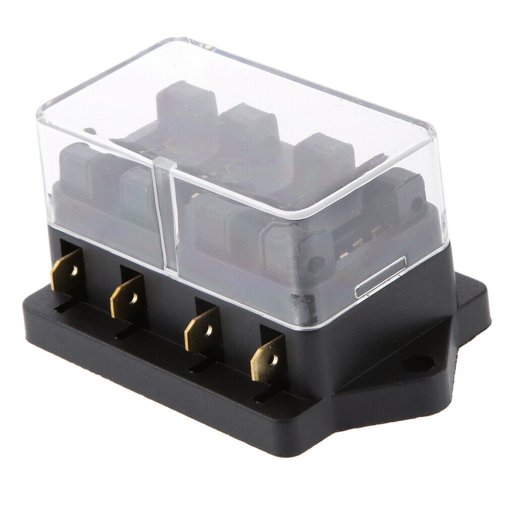 4 Compartment Fuse Holder Box Fuse Block / Flat Fuses / Fuse Box