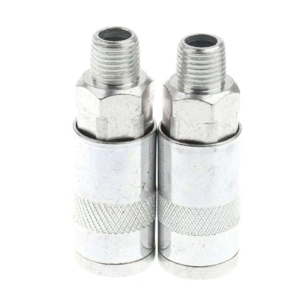 4 Pieces Pneumatic Air Quick Connectors Coupling Adapter Threaded Couplers