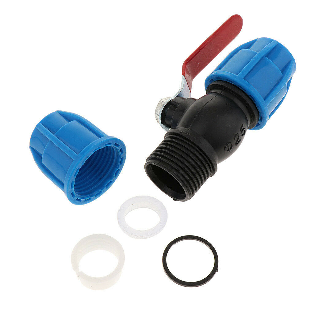 2x25mm Plastic Quick Connect Straight Stop Valve DN15 DN20 DN25 DN32