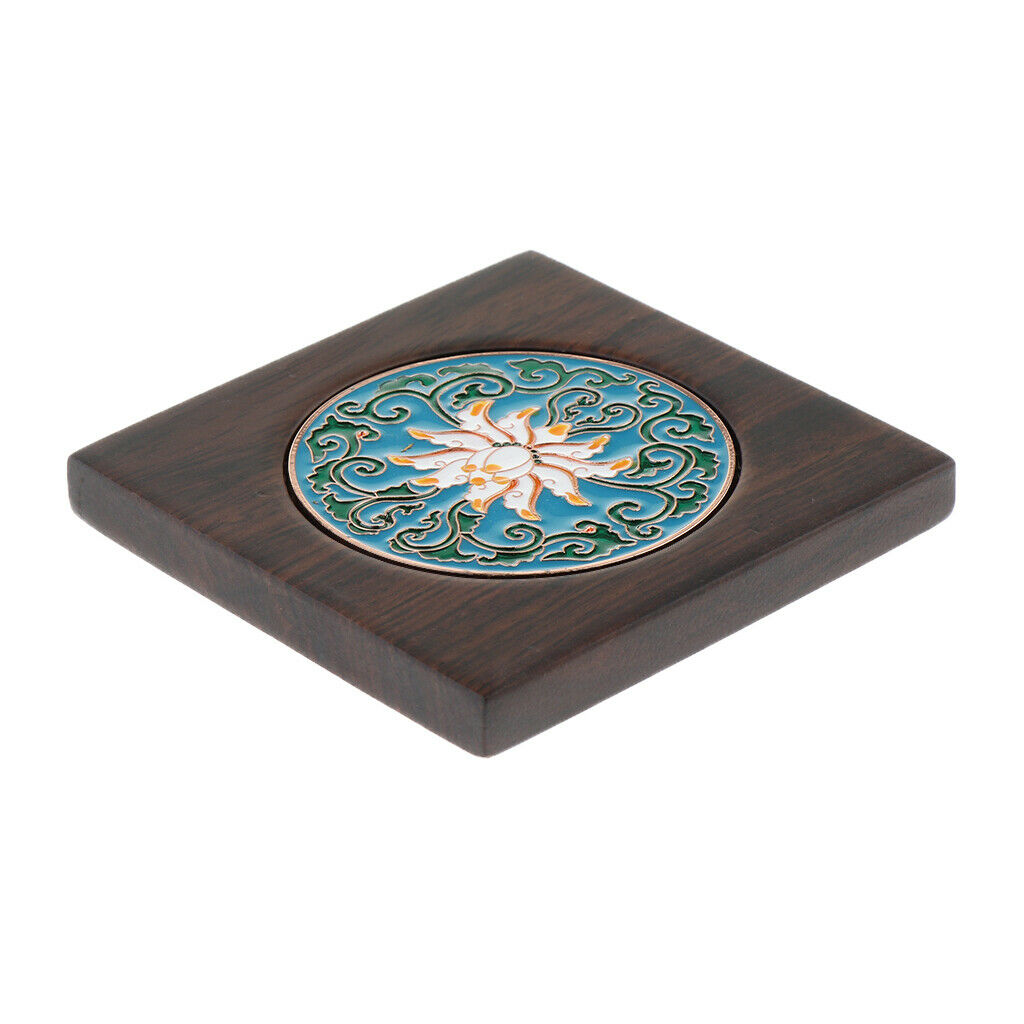 2 Pieces Wood Drink Coaster Mat Coffee Mug Place Mat Tea Cup Coaster Saucer