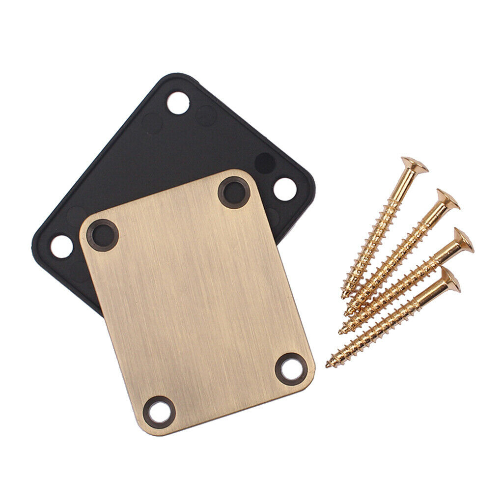 for ST Guitar Neck Plate w/ Screws for Style Electric Guitar Parts DIY Accs