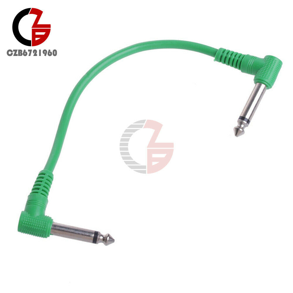 Colorful Angled Plug Audio Leads Patch Cables For Guitar Pedal Effect 6Pcs/Set