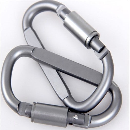 Lots 10 PCS D Shaped Carabiners Keychain Backpack Buckle Aluminum Alloy Outdoor