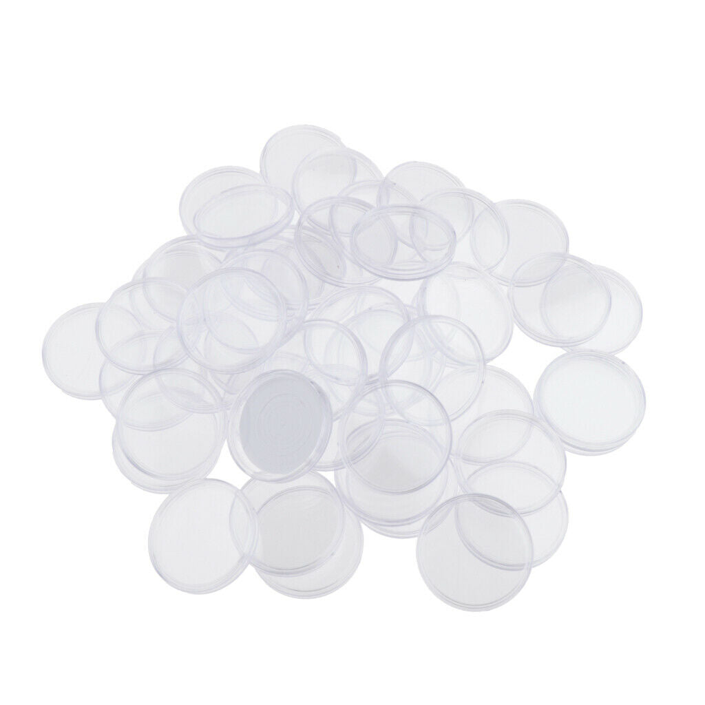100 Pieces Coin Capsules Coin Case Storage Container for Coin Penny Organizer