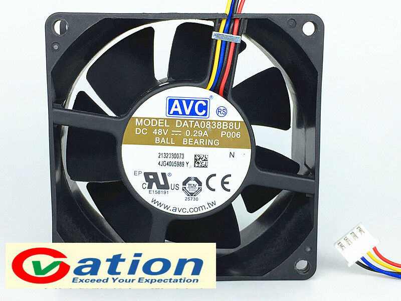 For AVC DATA0838B8U P006 fan DC48V 0.29A 80*80*38mm 4Pin