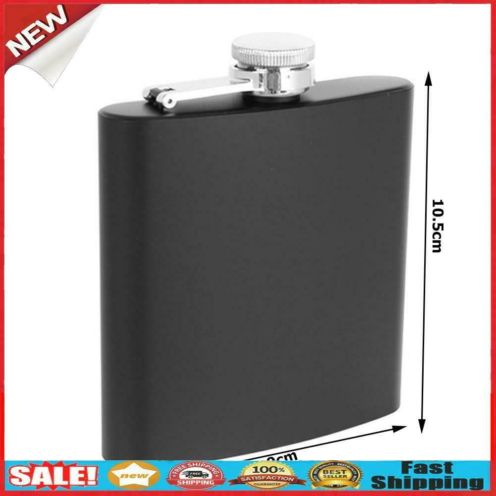 6oz Matte Mini Flagon Outdoor Drinkware Portable Stainless Steel Hip Flask @