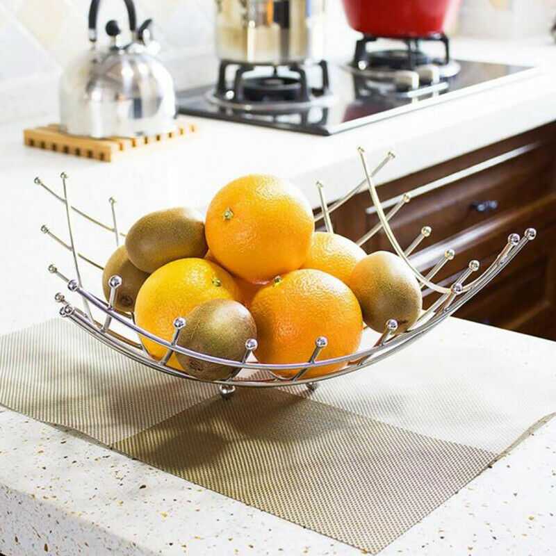 Metal Fruit Rack Bowl Holder Kitchen Dinning Table Deco Vegetable Storage Basket