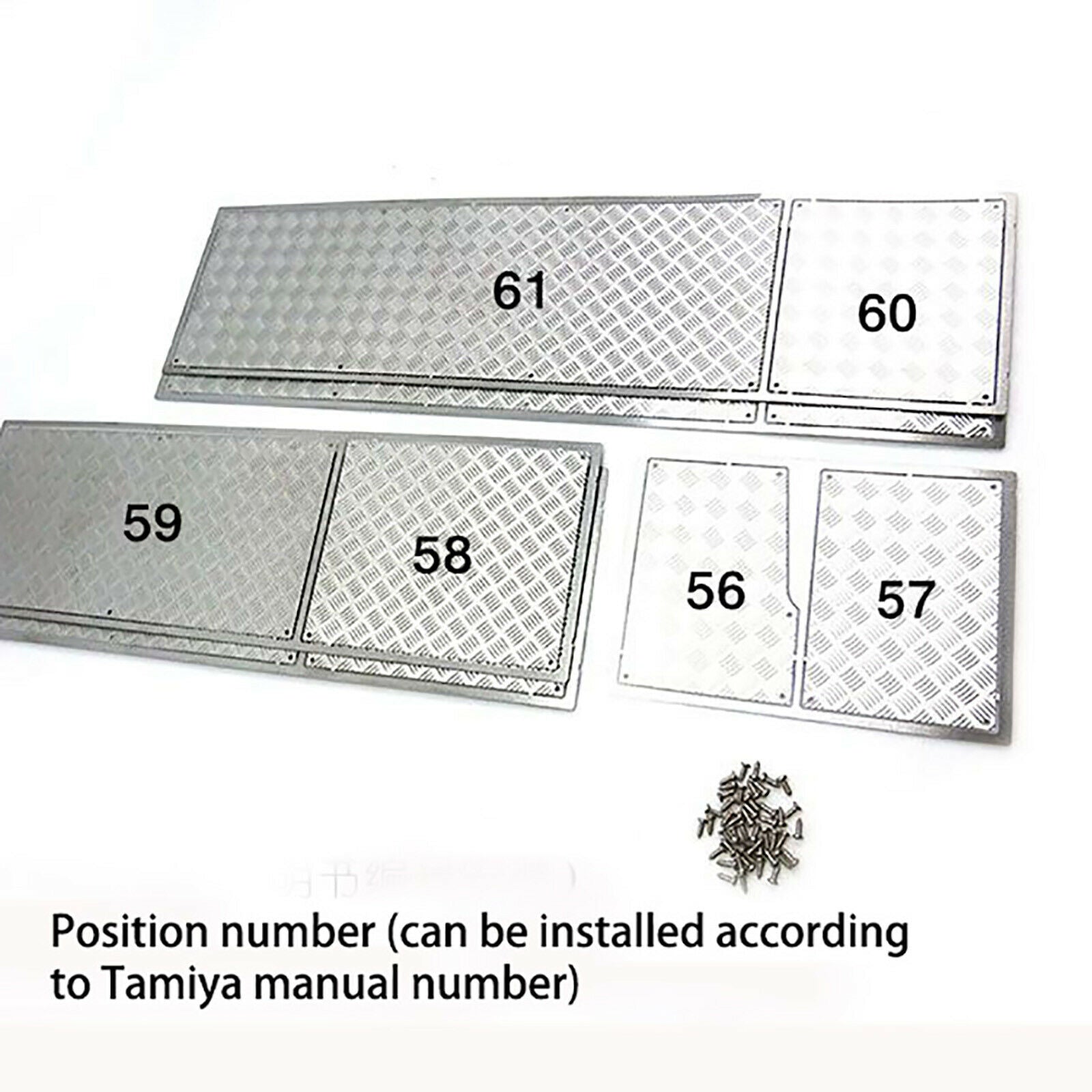 Anti-Slip Steel Plate For Tamiya 1/14 Tractor Wall Fh16 Failure 56362 Tractor