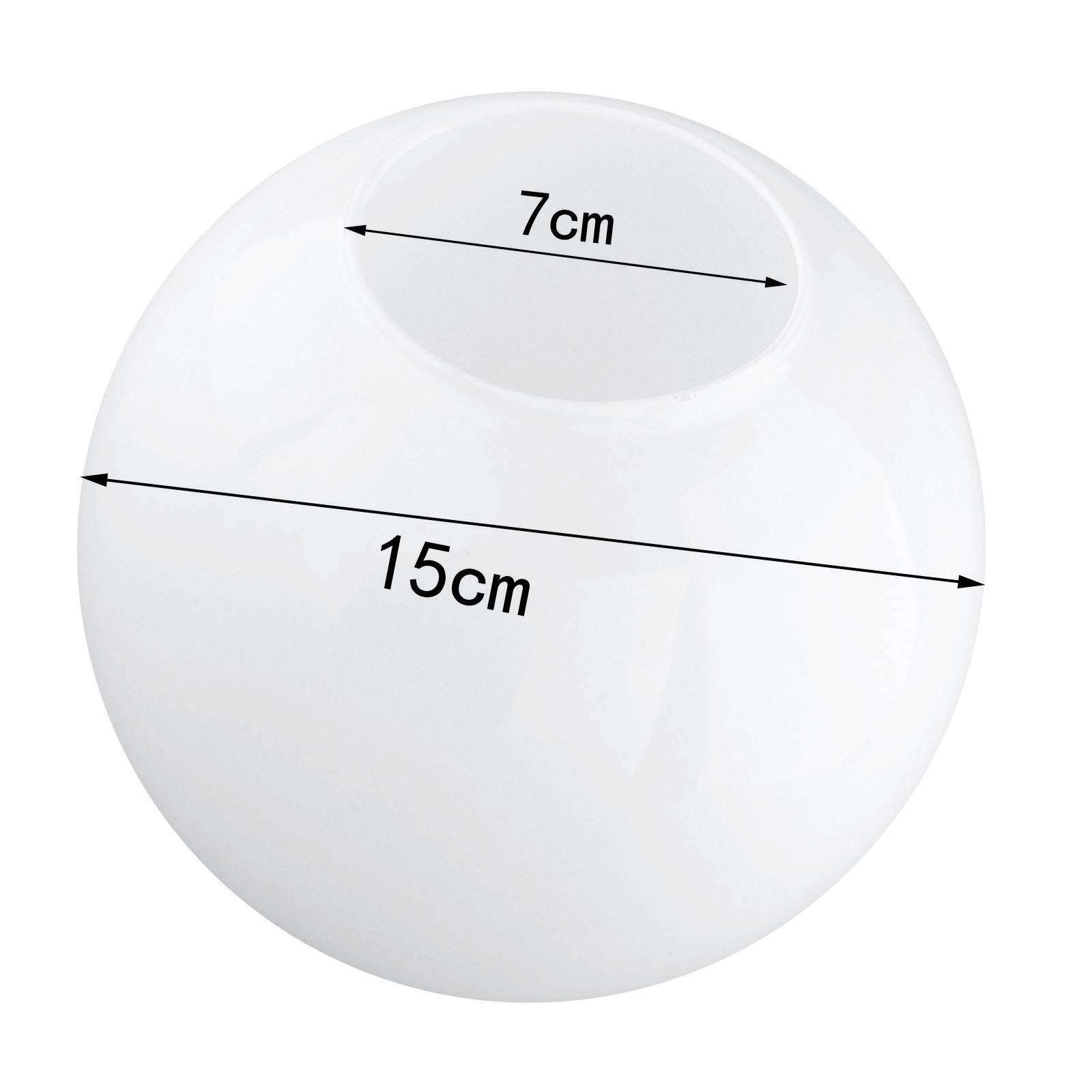 1 Pcs Fixture Replacement Globes & Shades - White Clear D15cm