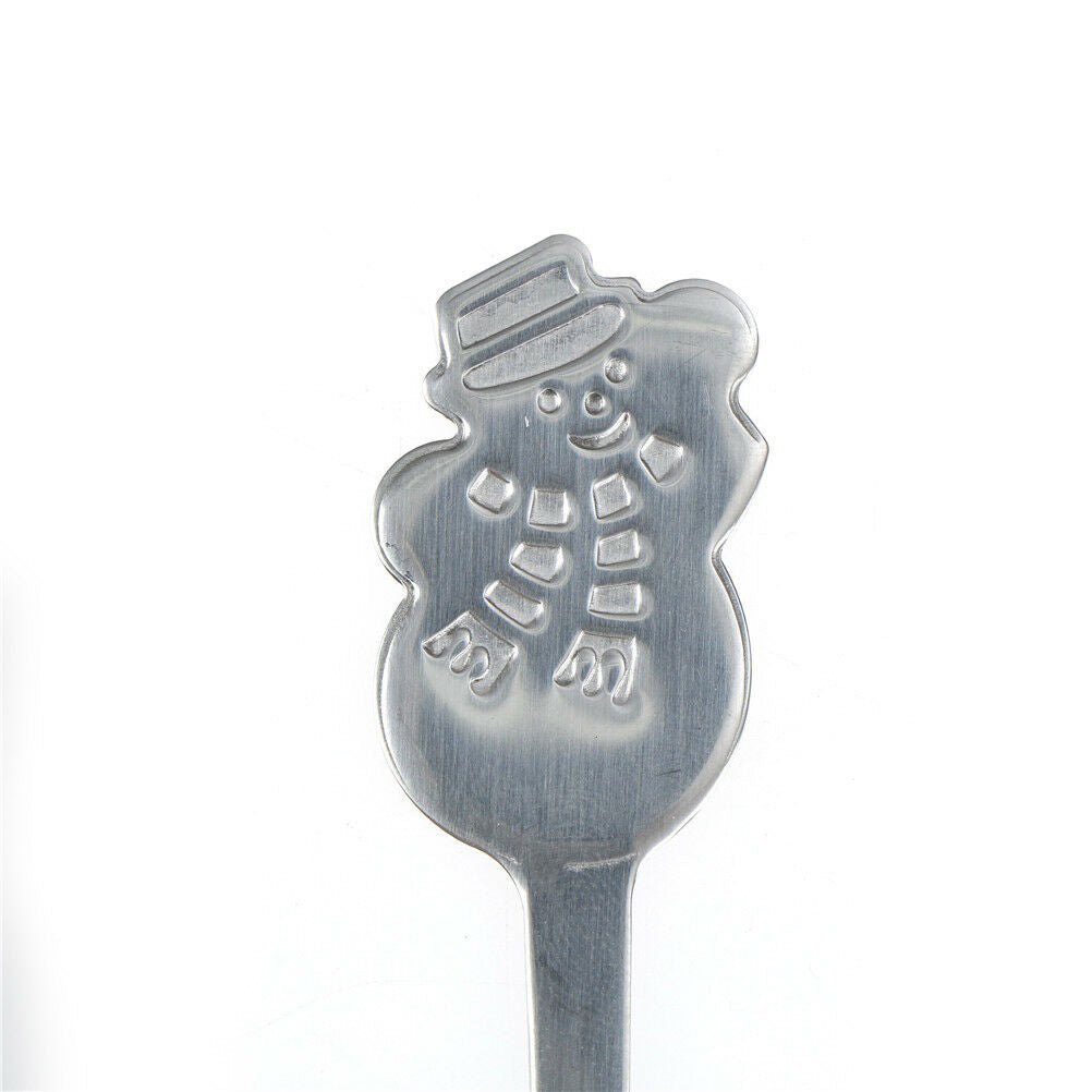 4pcs Christmas Stainless Steel Coffee Spoons Tea Spoons Dessert Snack Teas.l8