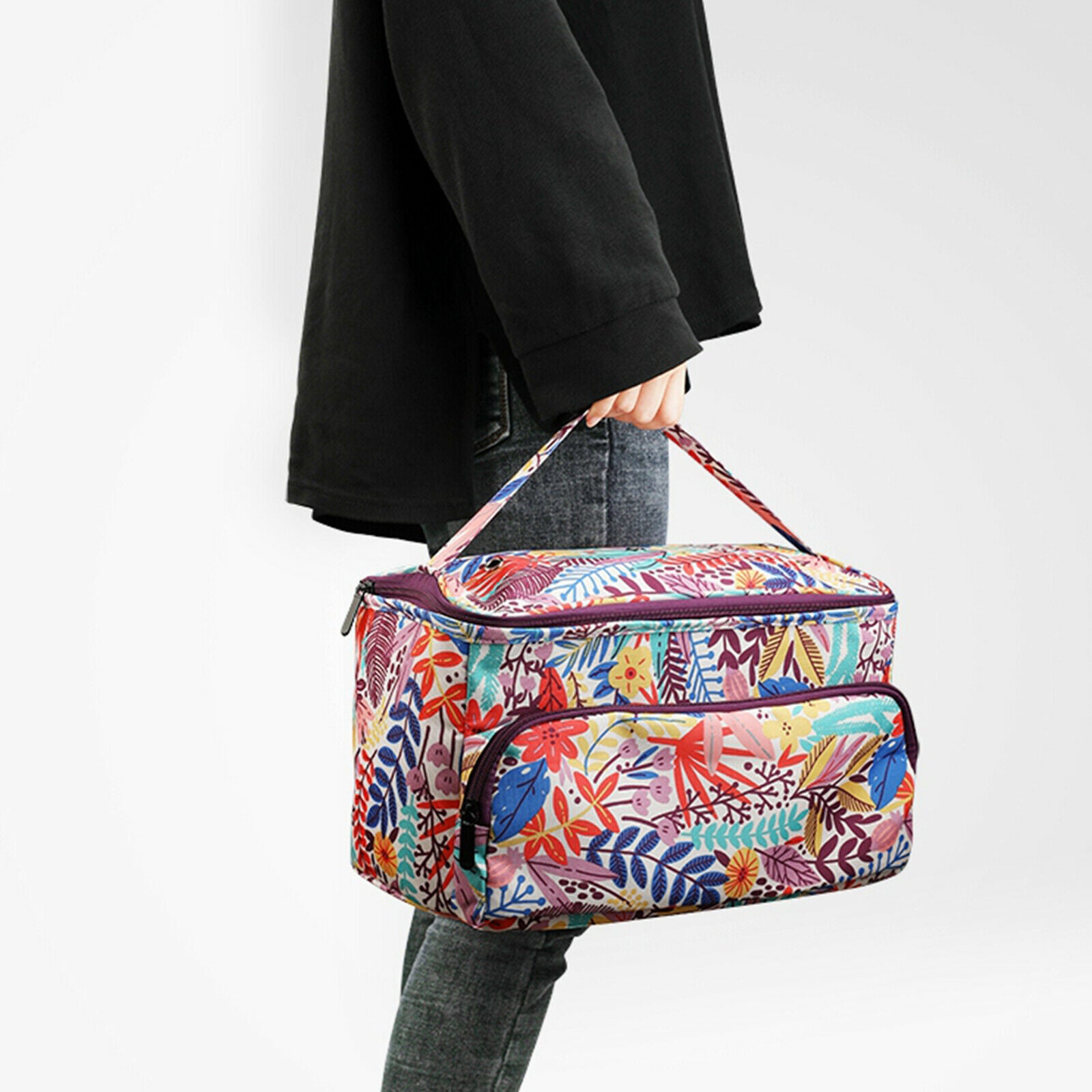 Yarn Storage Knitting Wool Bag Crochet Needles Tote Organizer Sewing Tool Holder