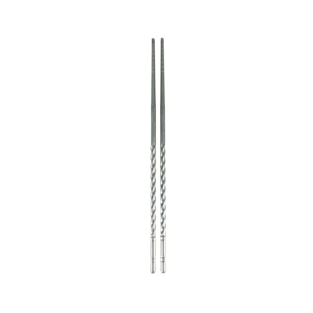 1 Pair Stainless Steel Chopsticks Chinese Reusable Non-Slip Sushi Chop Sti.l8