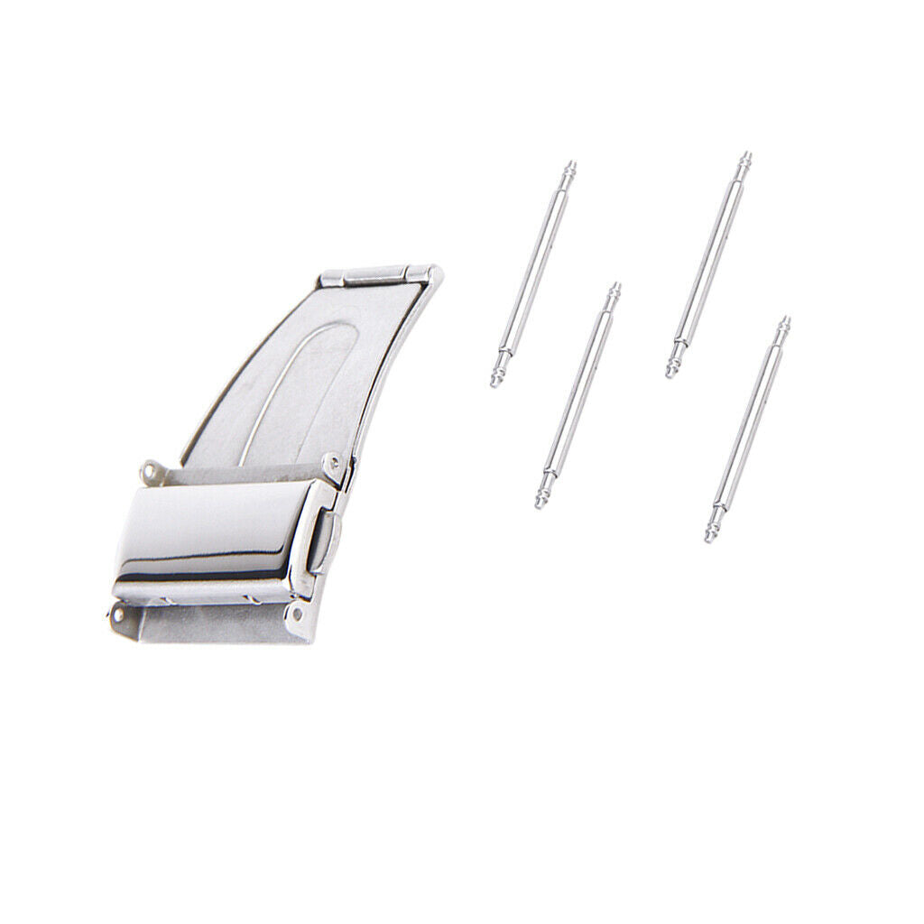 20mm Stainless Steel Double Deployment Clasp Buckle For Watch Band Strap
