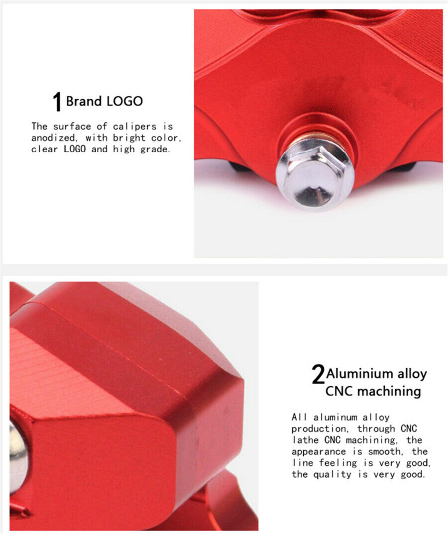 1 Pc Aluminum Alloy Motorcycle Brake Caliper With 2* Pads Good Brake Performance