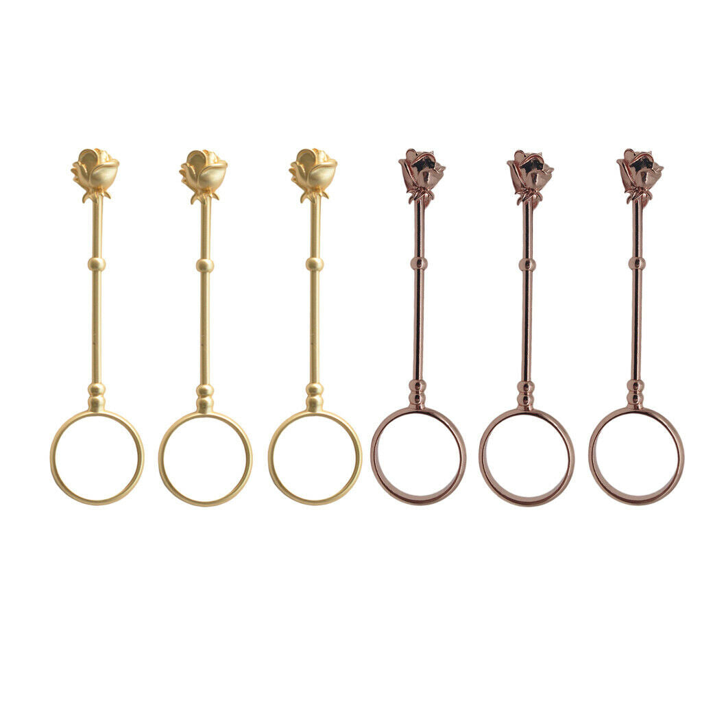 6pc Elegant Metal Cigarette Finger Holder Stand 17mm Ring Lady Women Men