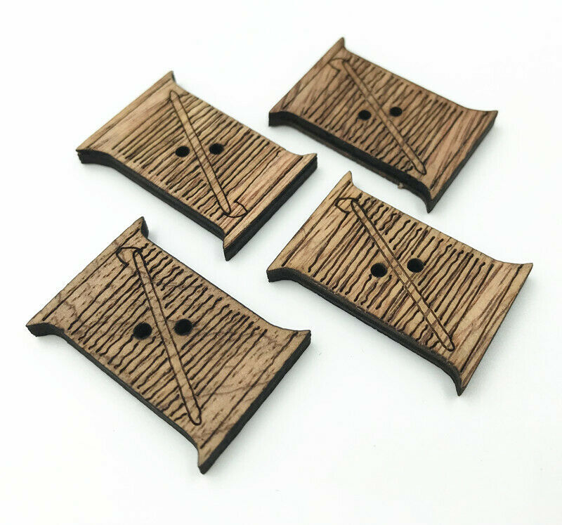 60pcs Wood color Wooden buttons coil shape garment sewing scrapbooking 30mm