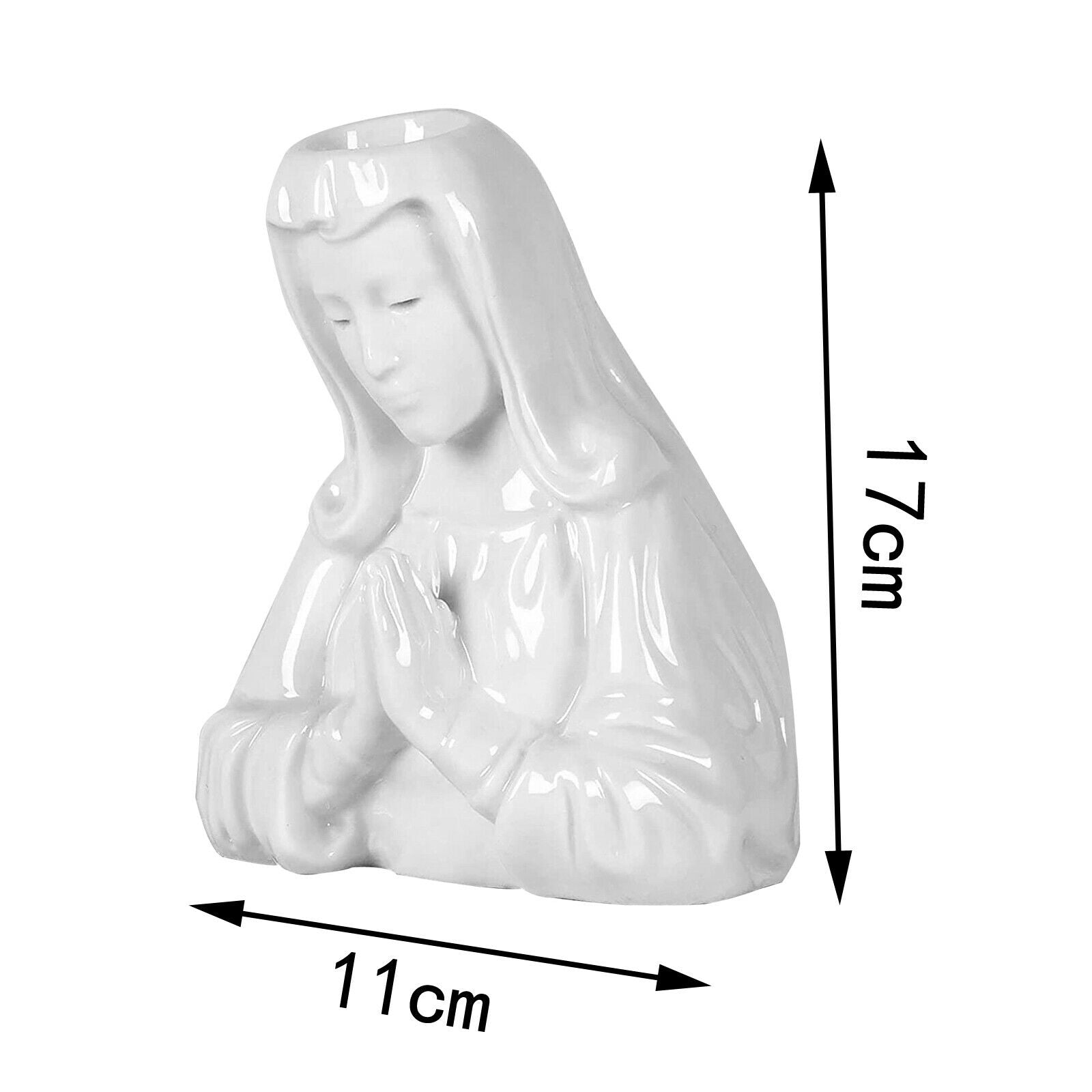 Crying Virgin Mary Taper Candle Holder Candlesticks Home Halloween Ornament