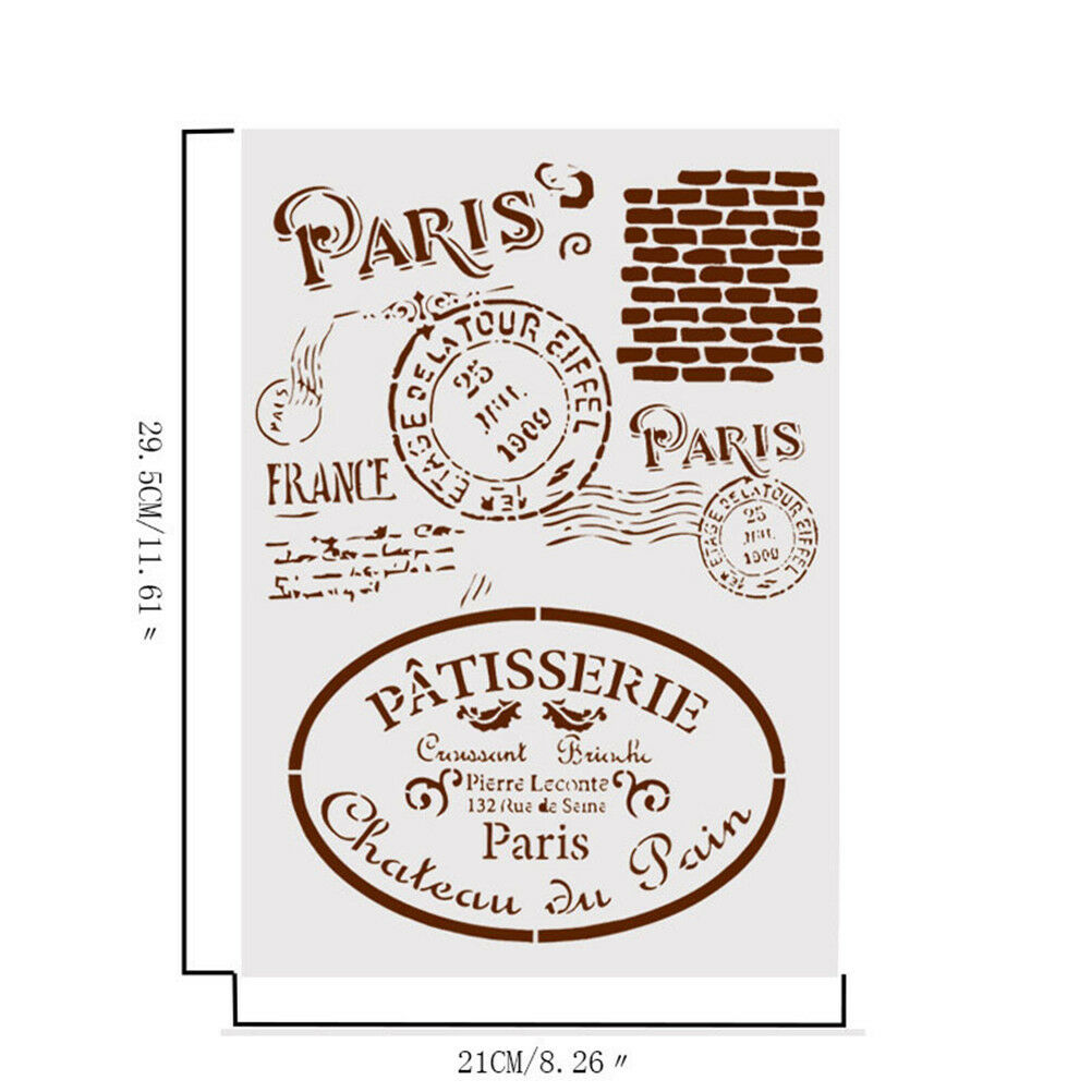 retro paris layering stencils for wall painting scrapbooking stampalbum de.l8