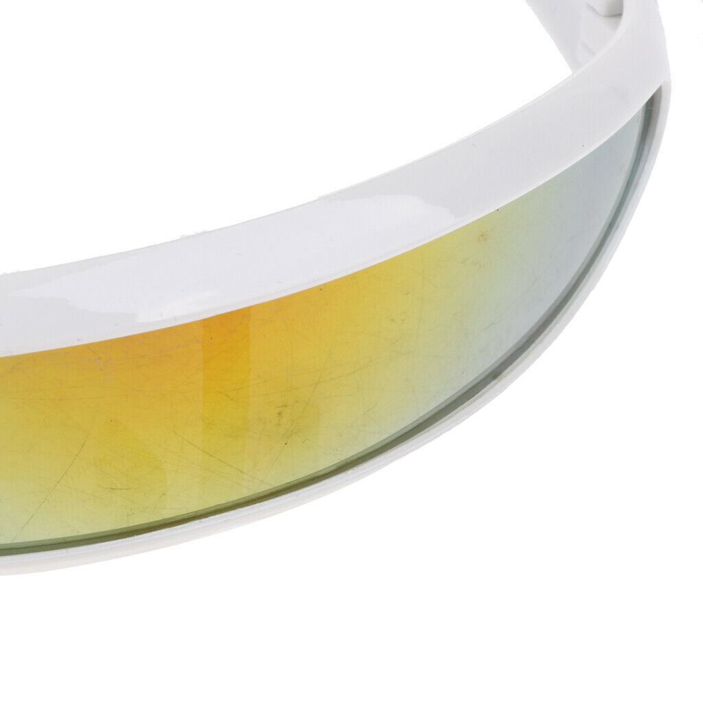 2PCS Futuristic Narrow Mirrored Visor Sunglasses Space Alien Robot Glasses
